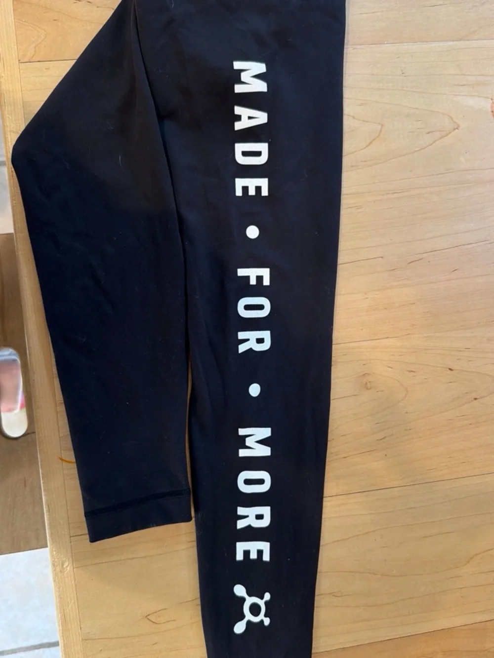 lululemon athletica Black Leggings with White Side Logo